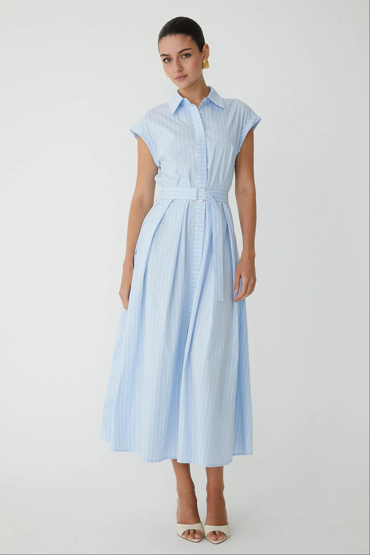 NAZRA TWO TONE STRIPE DRESS