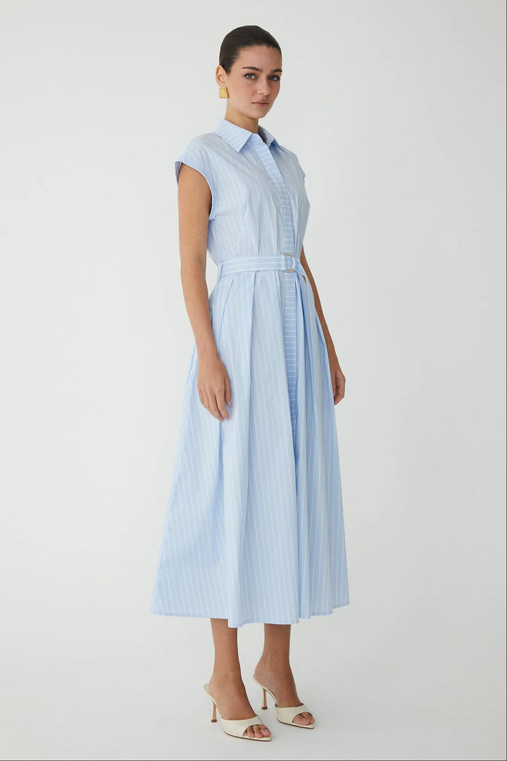 NAZRA TWO TONE STRIPE DRESS