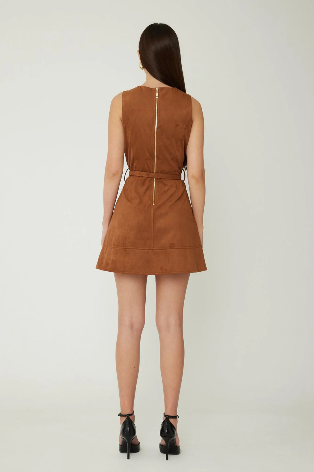 LORENZO ULTRA SUEDE MID-LENGTH DRESS