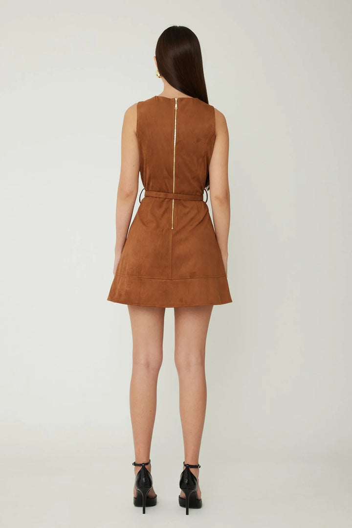 LORENZO ULTRA SUEDE MID-LENGTH DRESS