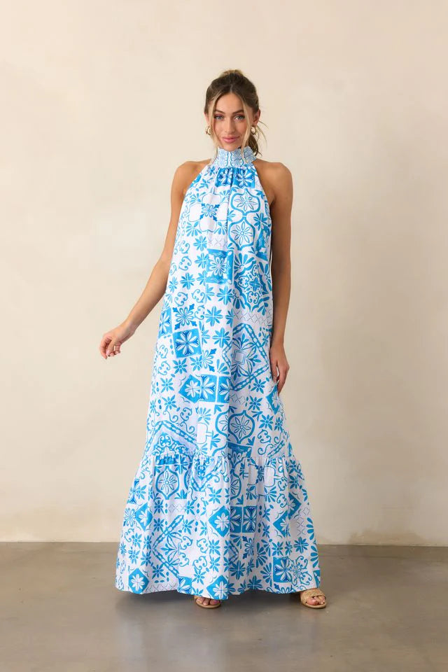 REBECCA HALTER MAXI DRESS