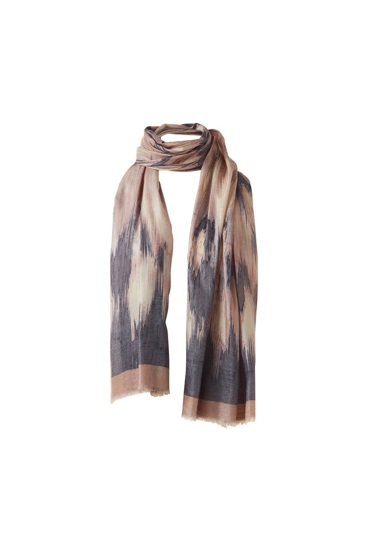 BRUSHED IKAT PRINT SCARF
