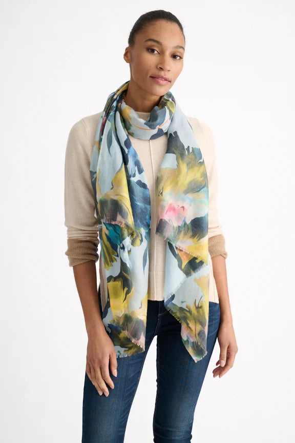 HIGHLAND BLOOMS PRINT SCARF