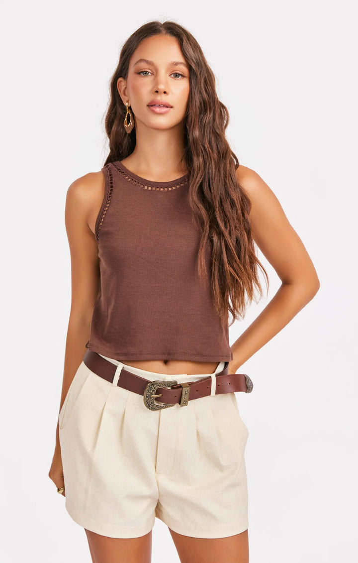 RIPTIDE EMBROIDERED TANK