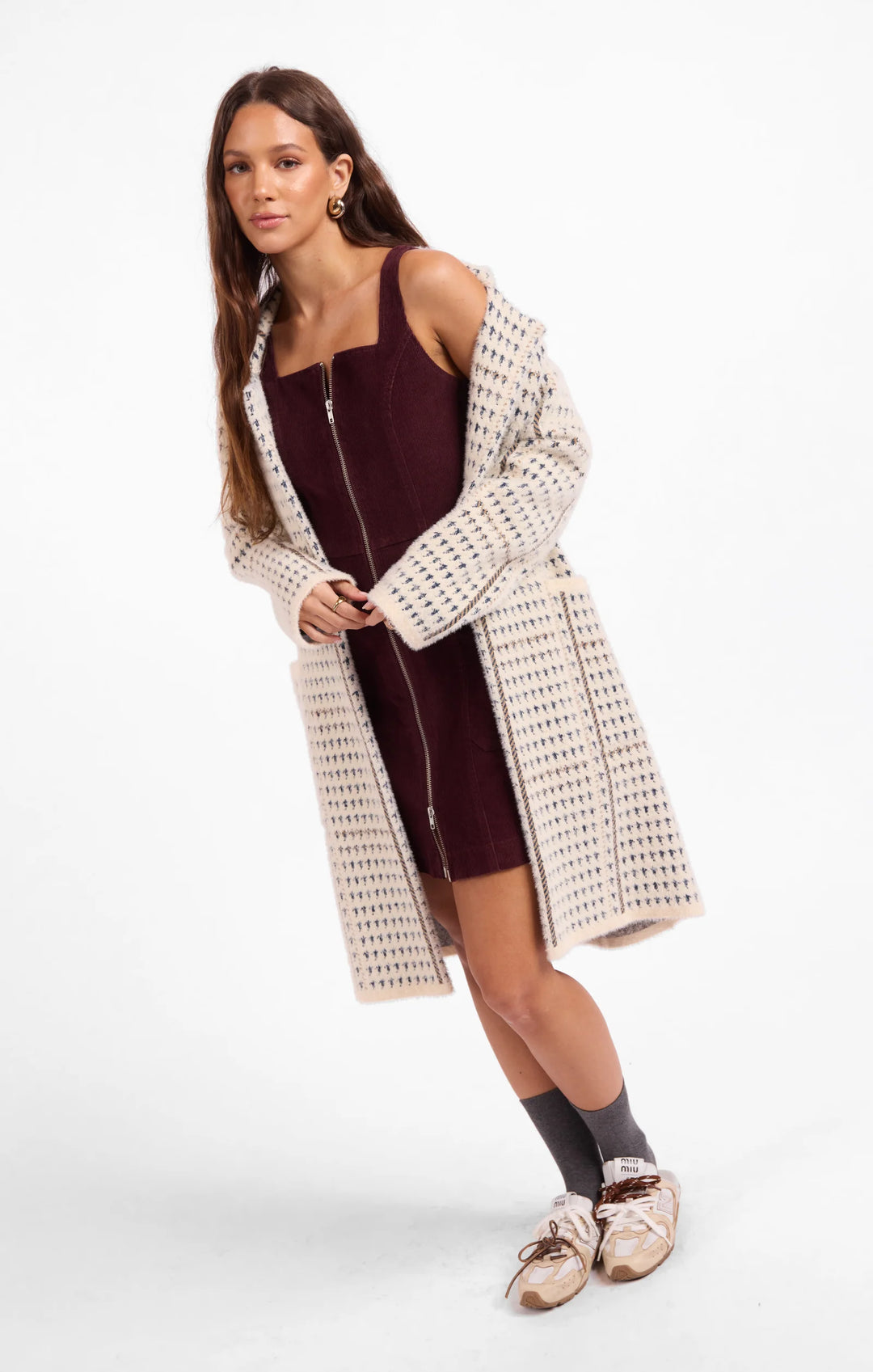 MARCEAU HOUNDSTOOTH COAT