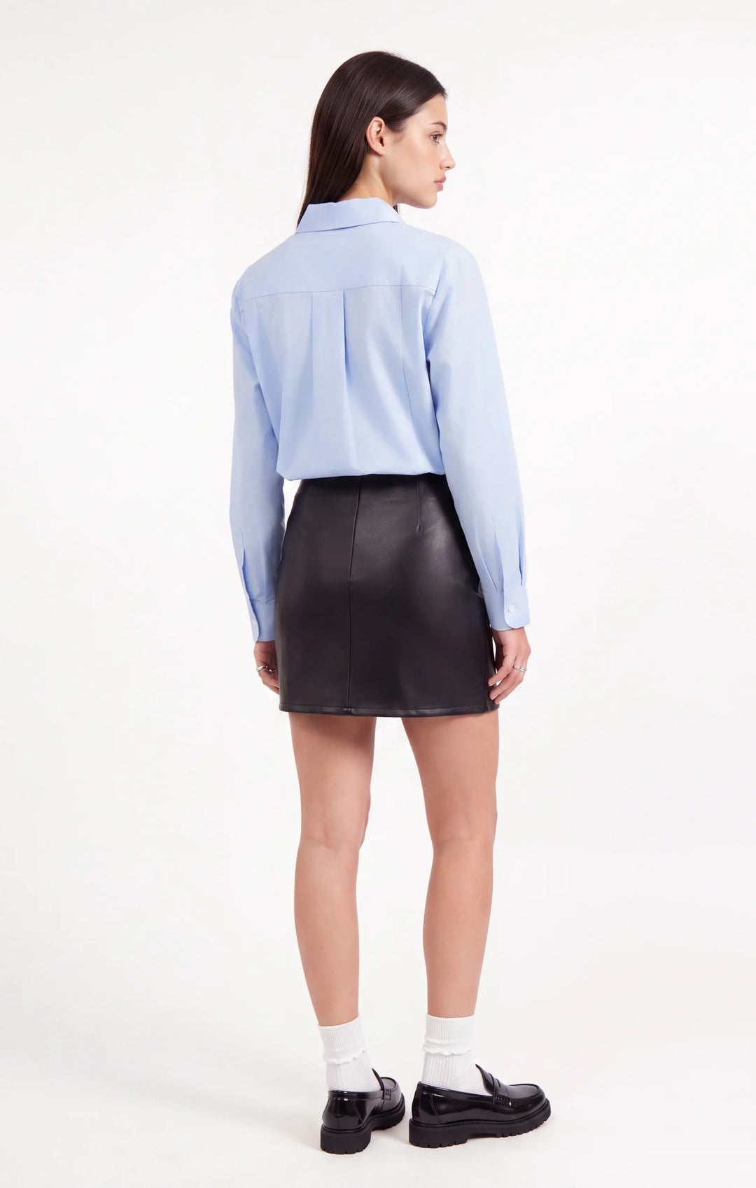 ACADEMY VEGAN LEATHER MINI SKIRT
