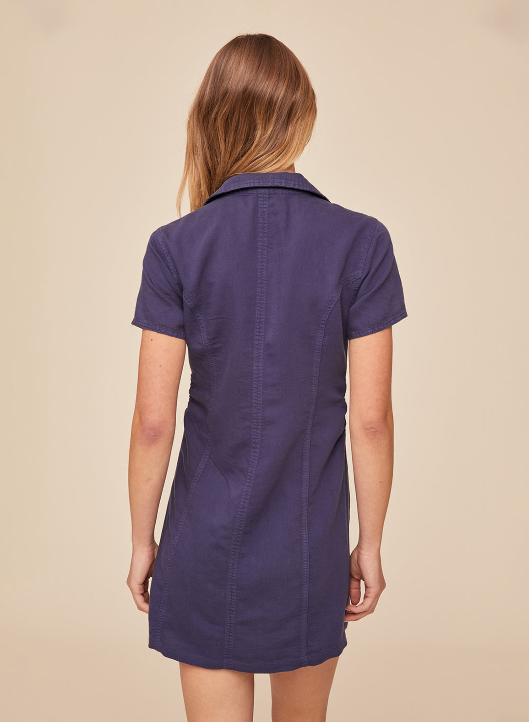 B60035-B71-302 - SHORT SLEEVE ZIP FRONT DRESS
