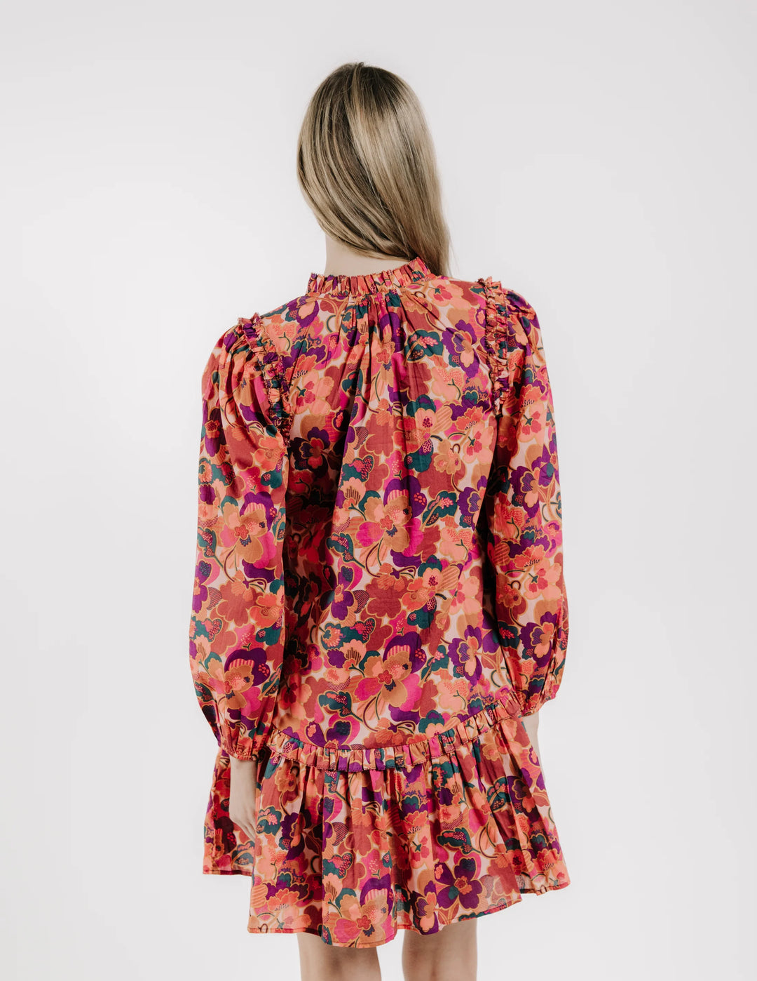 Edith Long Sleeves Dress Prospect Flower Liberty Print / X-Small Edith Long Sleeves Dress Prospect Flower Liberty Print / X-Small