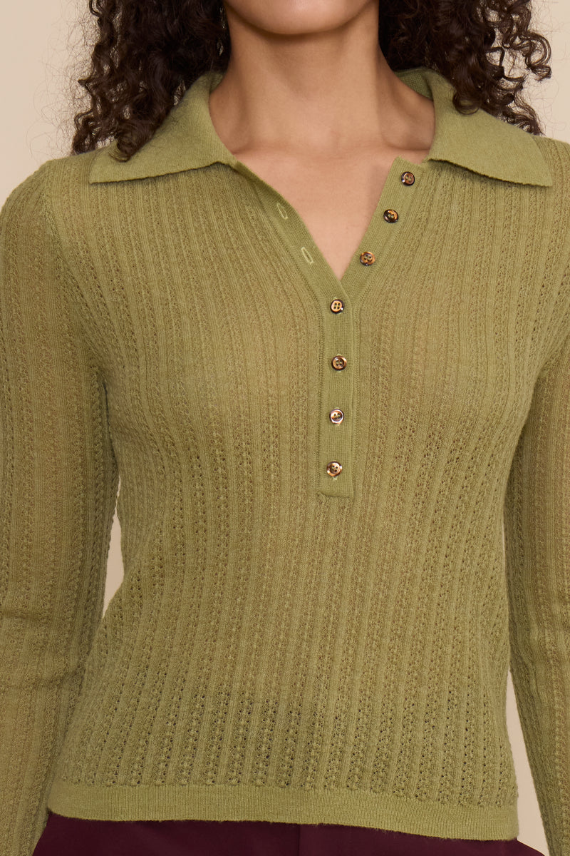 LEJLA POLO LONG SLEEVE TOP