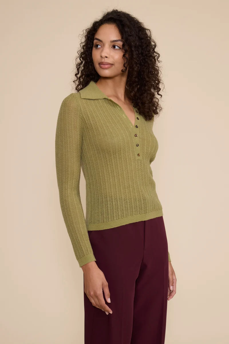 LEJLA POLO LONG SLEEVE TOP