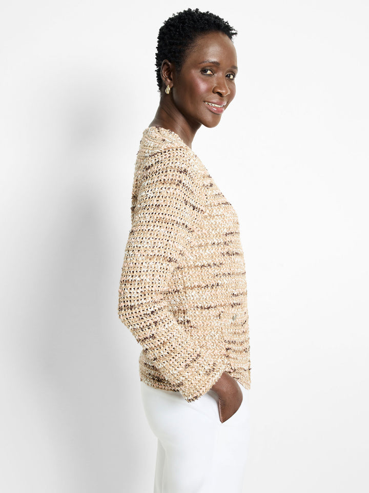 TONAL MIX KNIT JACKET