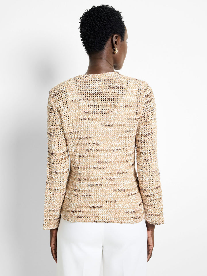 TONAL MIX KNIT JACKET