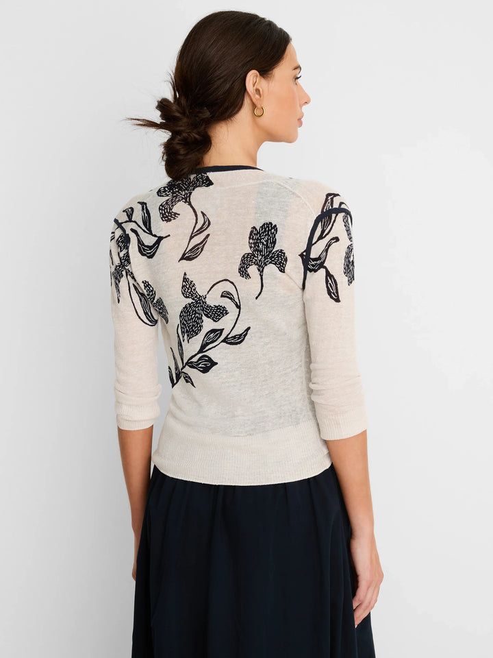 INKED BLOOMS 4-WAY CARDIGAN