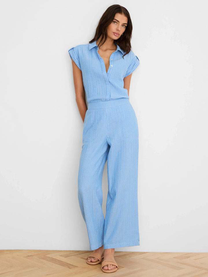 STRIPED GAUZE RESORT SHIRT