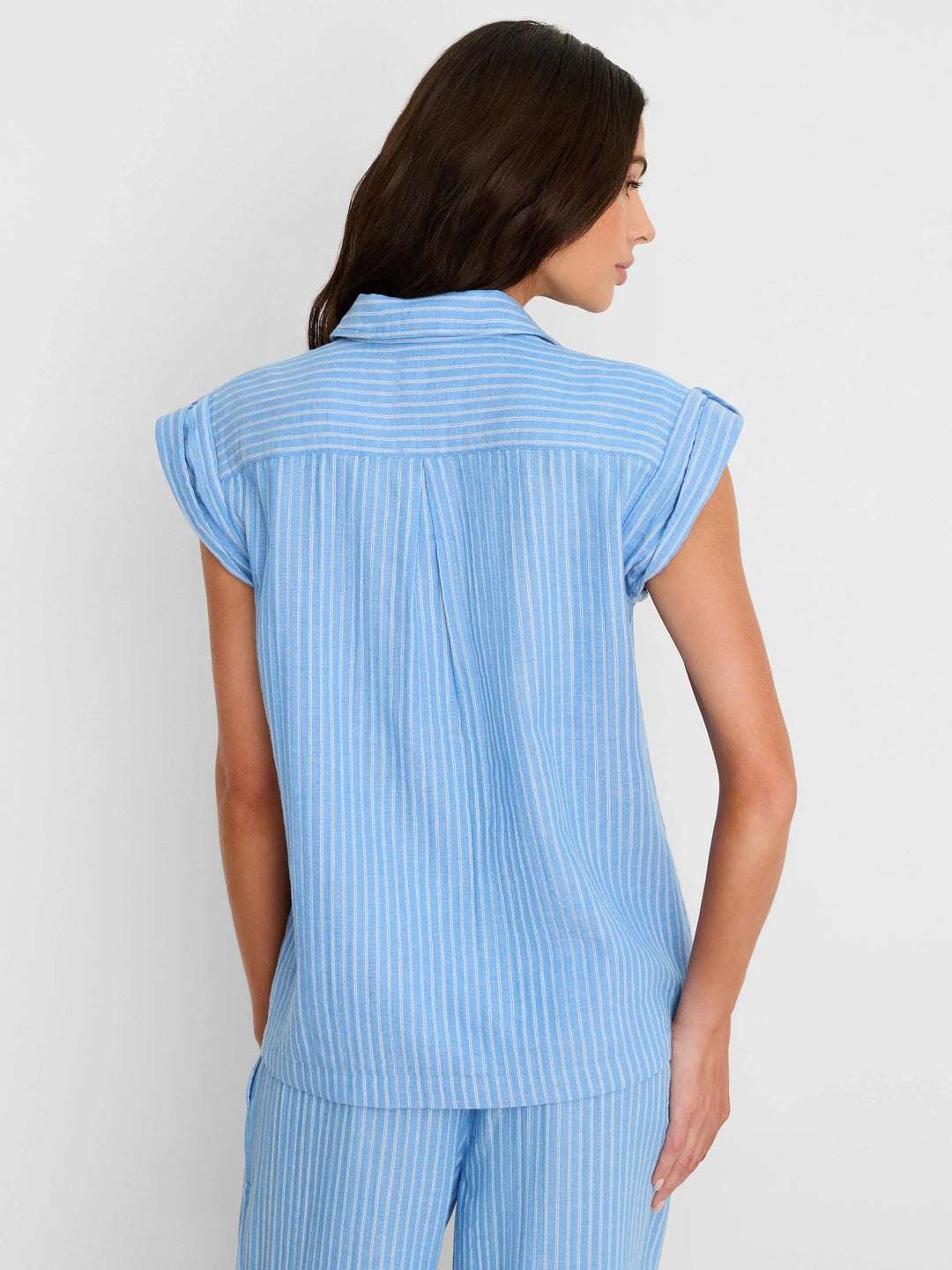 STRIPED GAUZE RESORT SHIRT