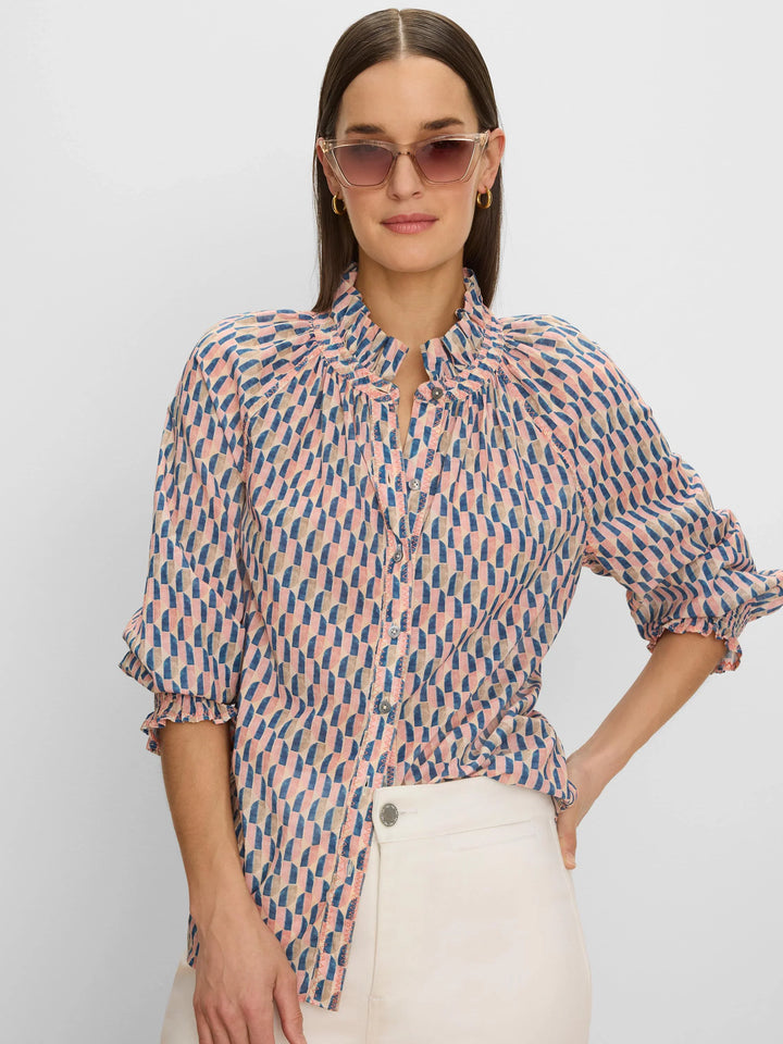 SIDEWAYS COTTON CRINKLE SHIRT