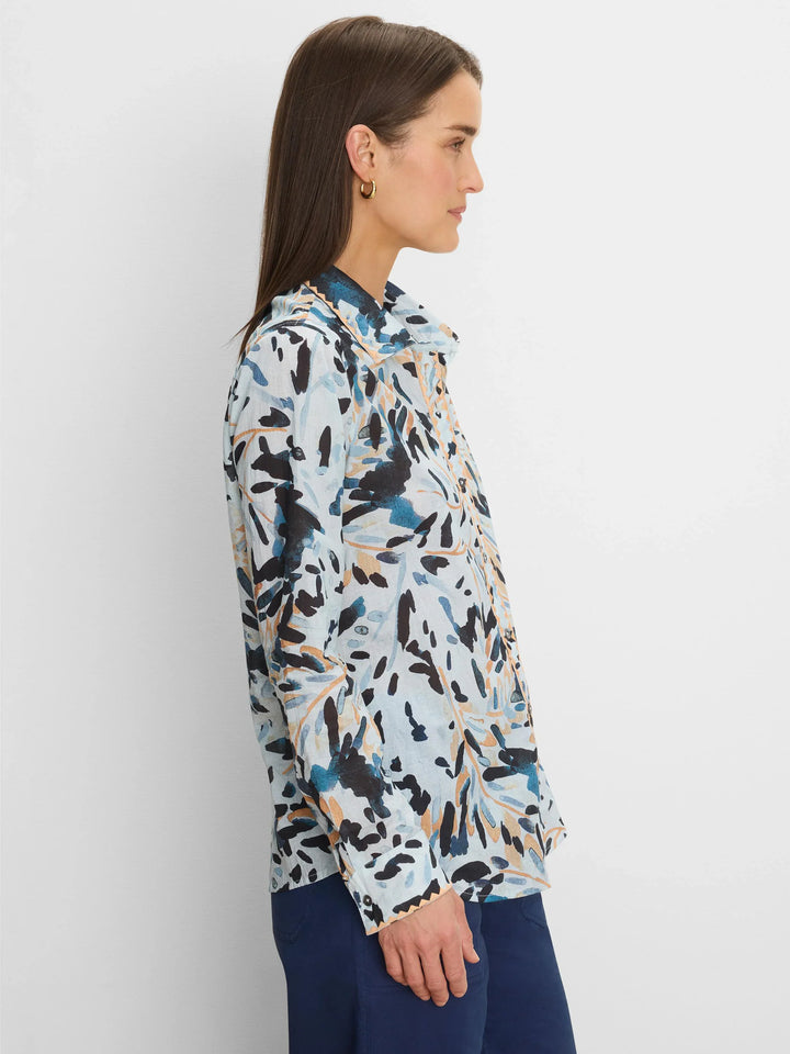 GARDEN SHADE COTTON CRINKLE SHIRT