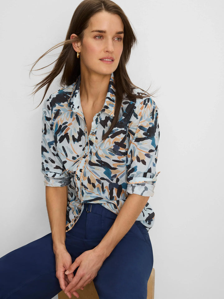 GARDEN SHADE COTTON CRINKLE SHIRT