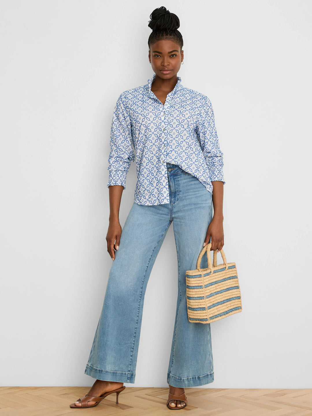 EMBROIDERED TILE SHIRT