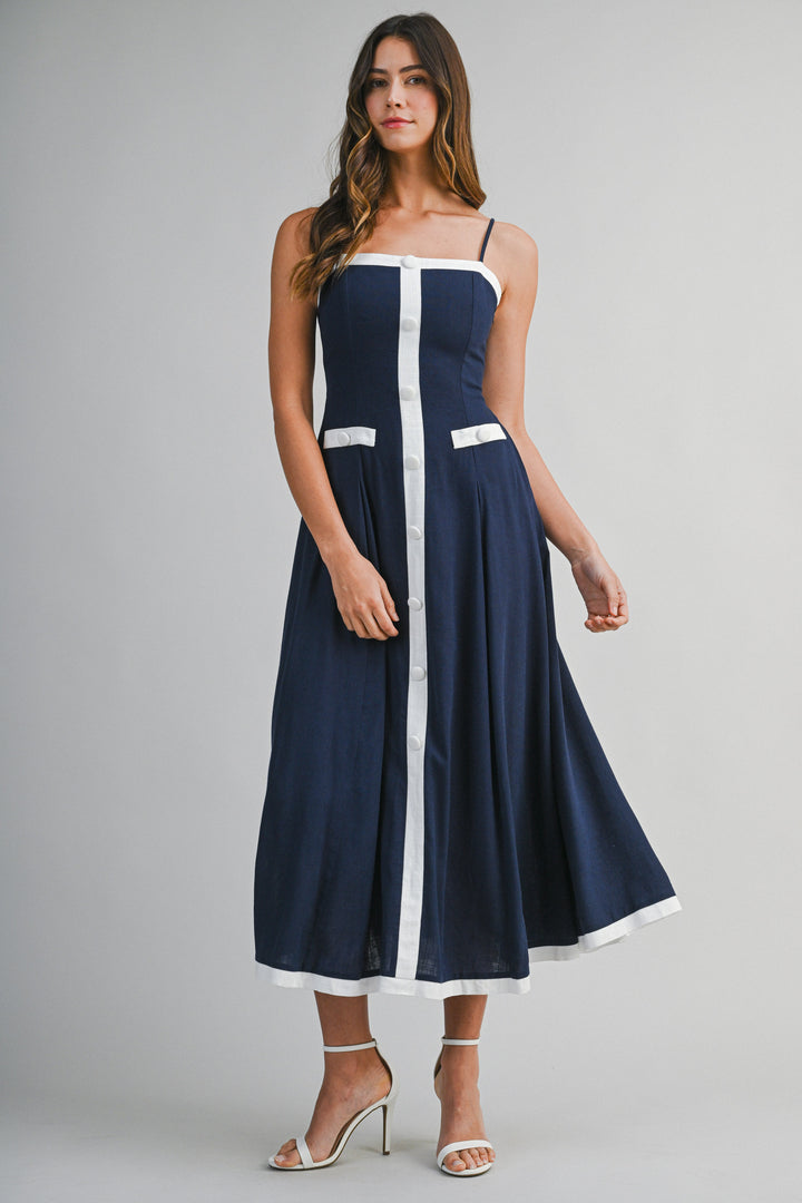 BUTTON DETAIL DRESS