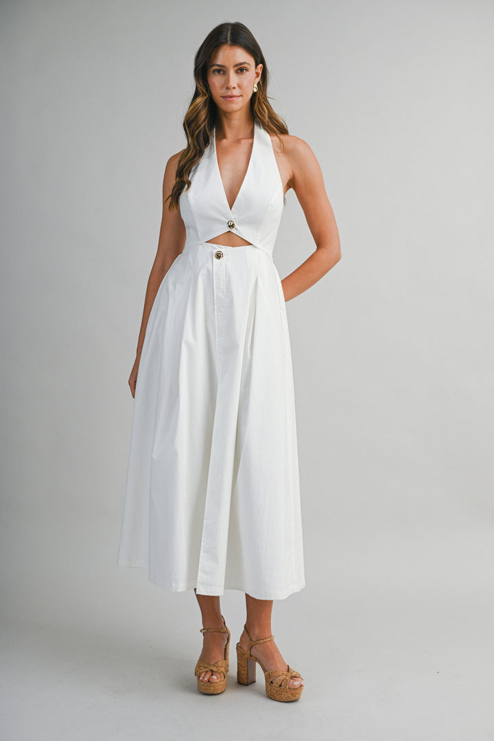 BUTTON FRONT DRESS