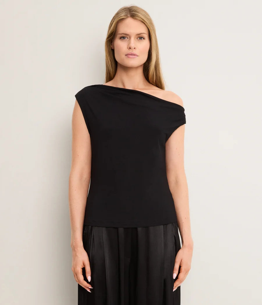 DELILAH OFF-SHOULDER DRAPED TOP
