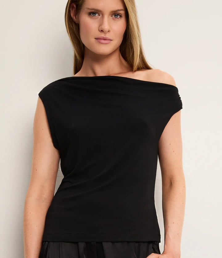 DELILAH OFF-SHOULDER DRAPED TOP