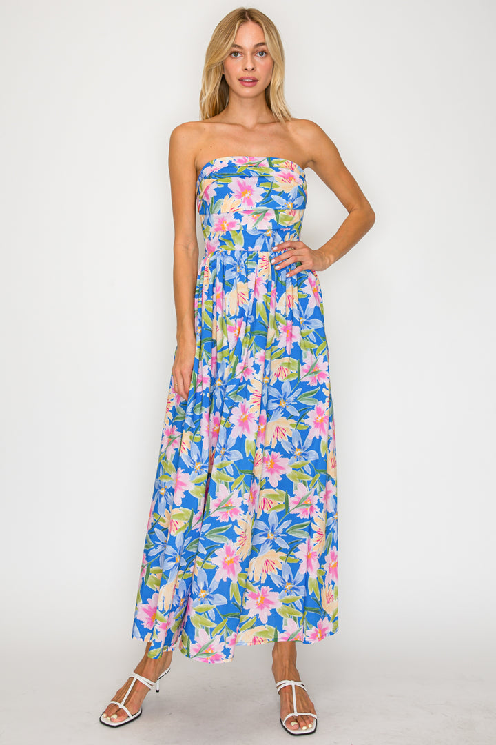 SUNSET PETAL SKY MAXI DRESS
