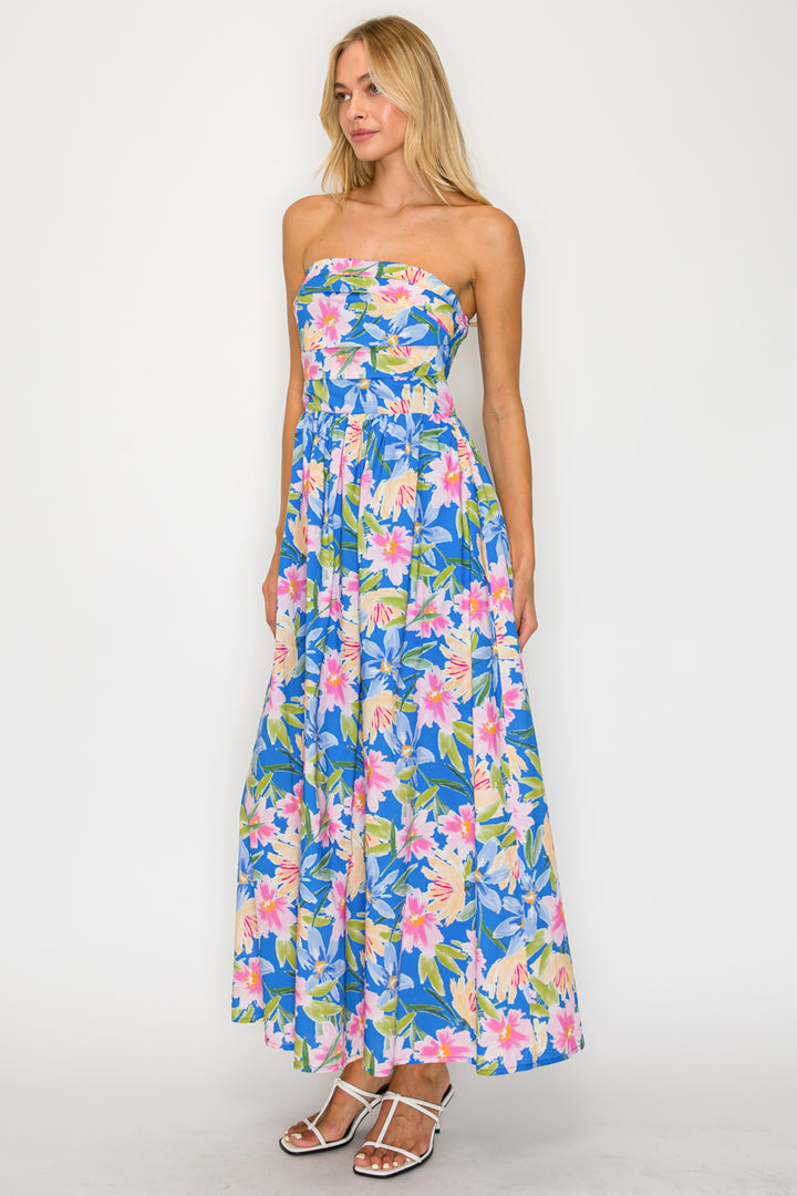 SUNSET PETAL SKY MAXI DRESS