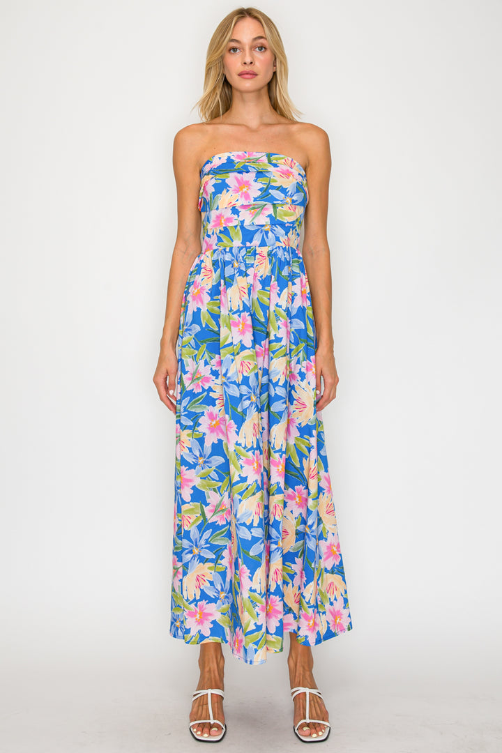 SUNSET PETAL SKY MAXI DRESS