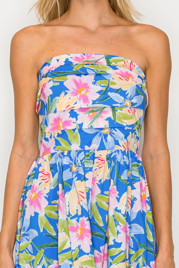 SUNSET PETAL SKY MAXI DRESS