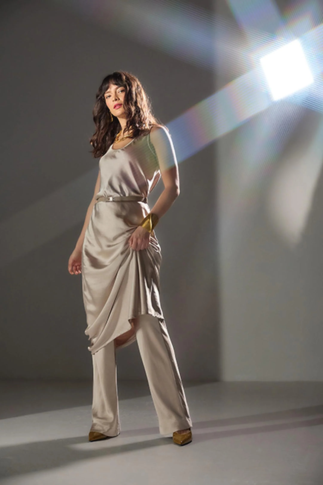 SATIN BIAS MAXI DRESS