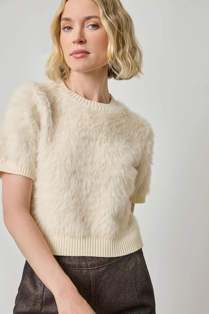 SHORT SLEEVE BRUSHED CREWNECK