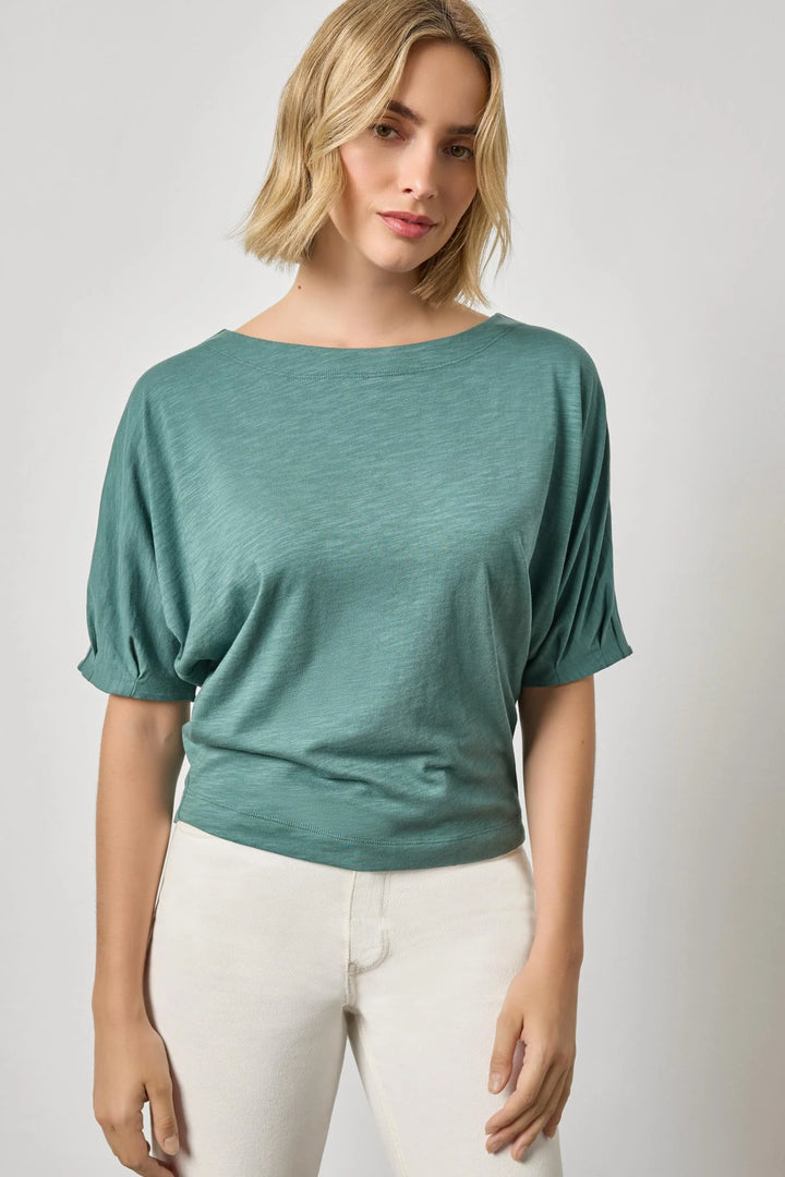 DARTED SLEEVE DOLMAN WEDGE