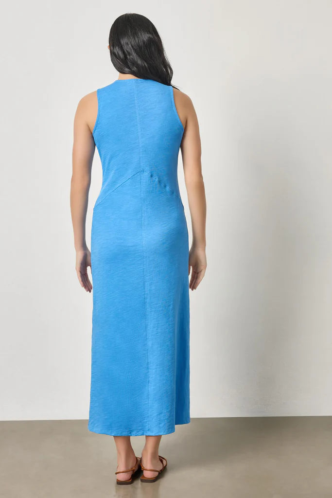 V NECK SEAMED MAXI DRESS