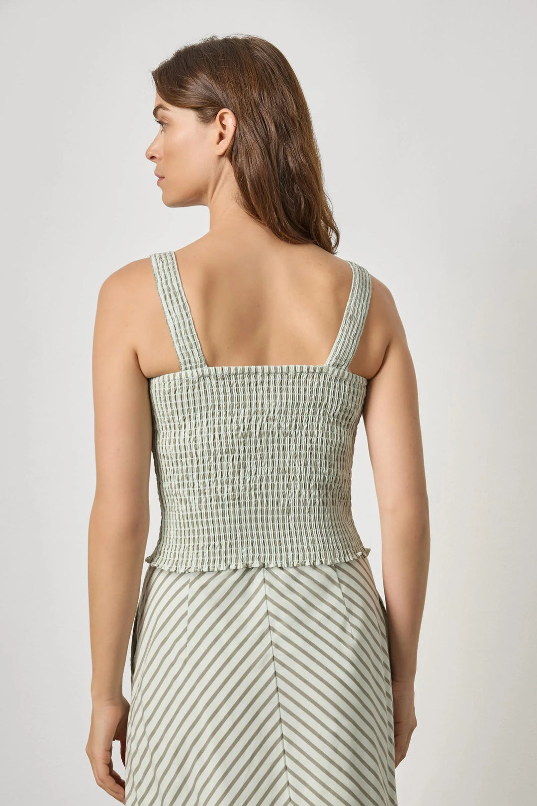 STRIPED SMOCKED TANK