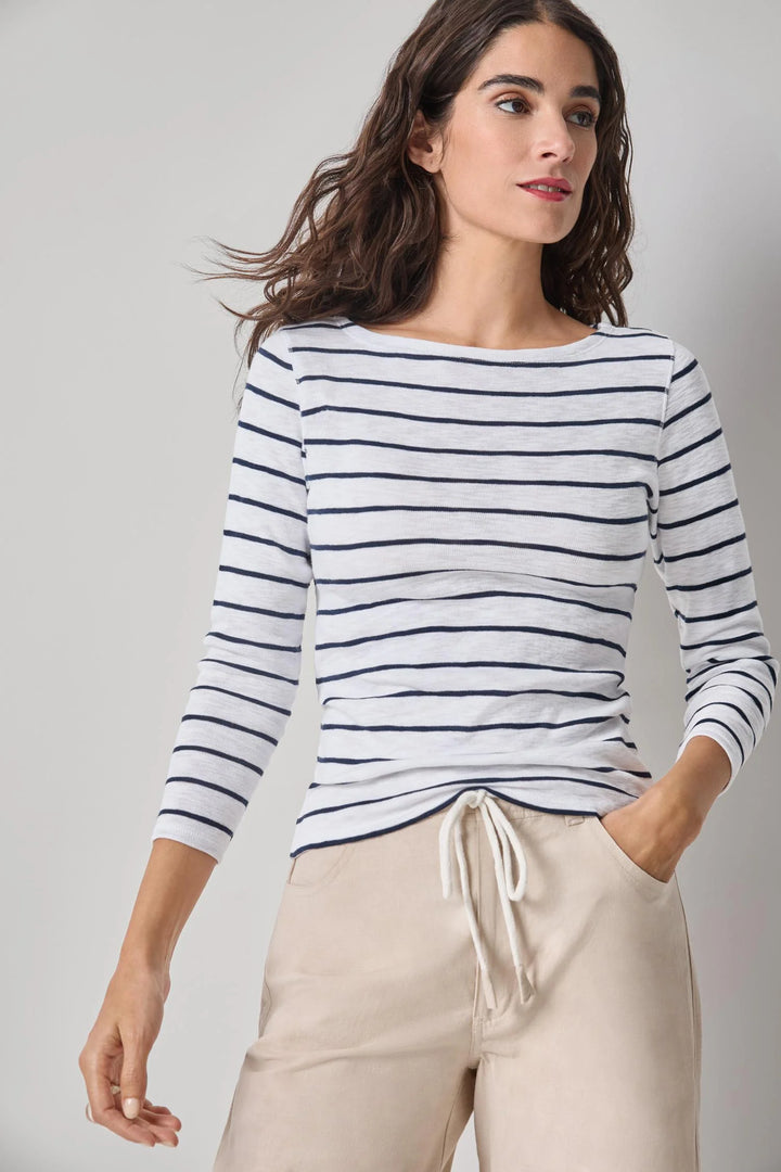 STRIPED BOATNECK