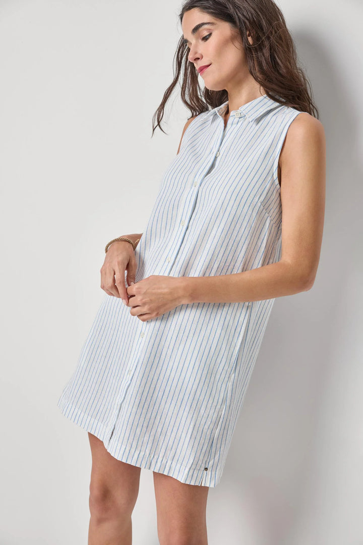 STRIPED BUTTON DOWN DRESS