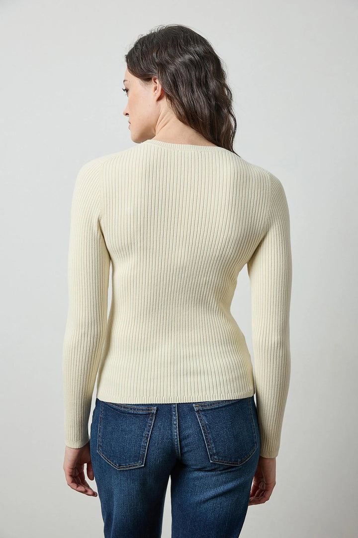 ANGLED RIB CREWNECK SWEATER