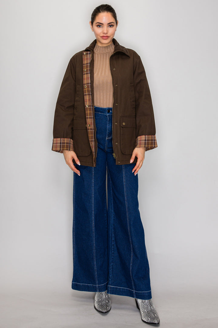 CORDUROY COLLAR PLACKET UTILITY JACKET