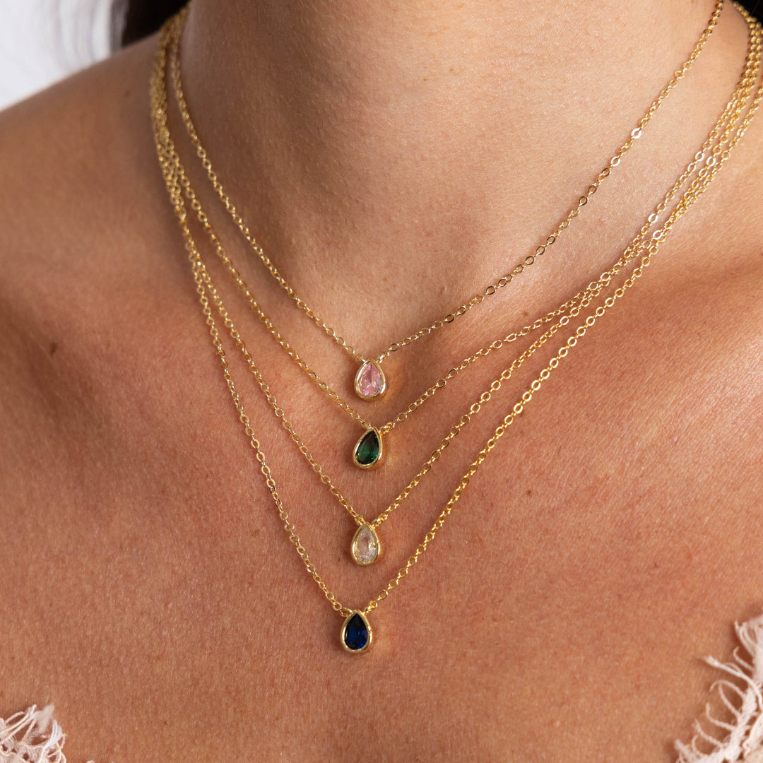 Ines Raindrop Necklace Sapphire