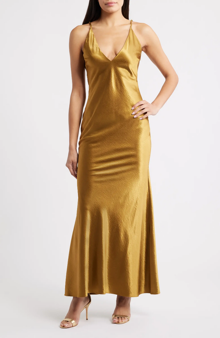 ZADIE DEEP V MAXI SIP DRESS