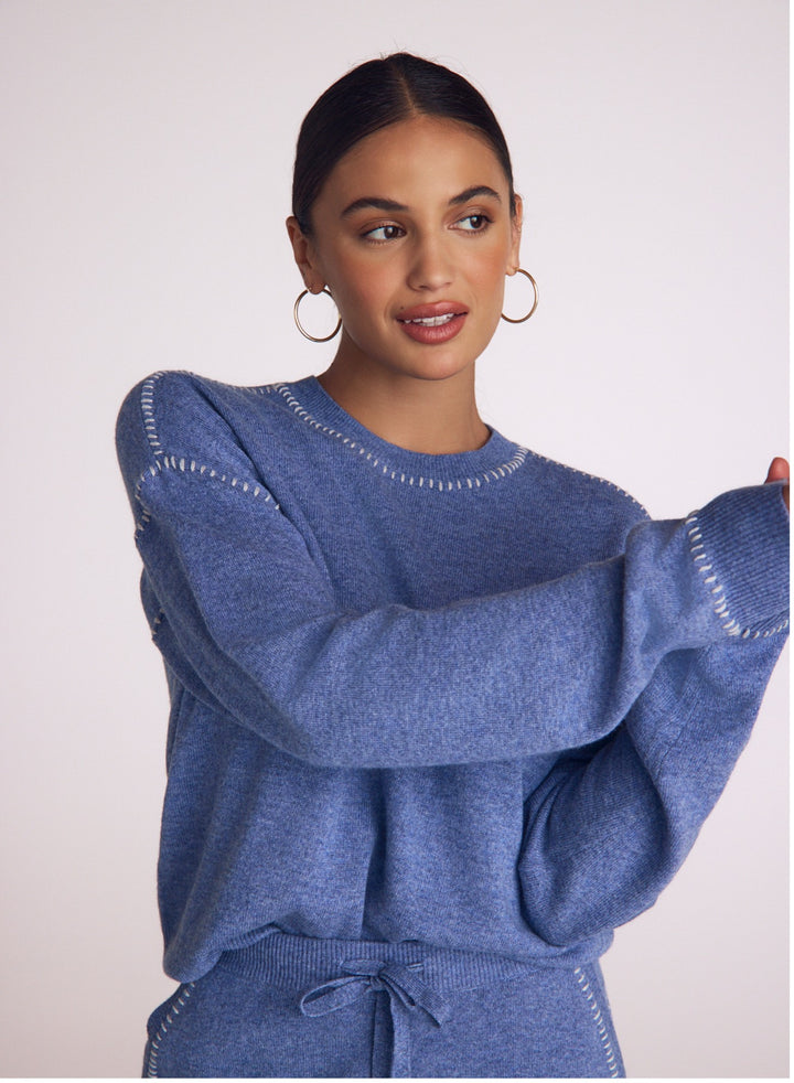 WHIP STITCHED CREW NECK SWEATER