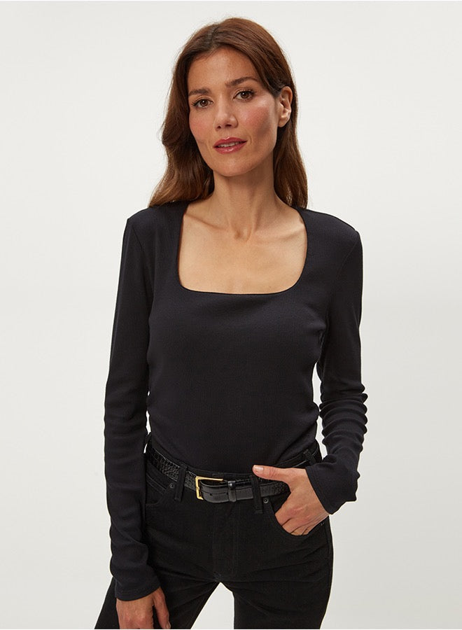 SARAH SQUARE NECK LONG SLEEVE