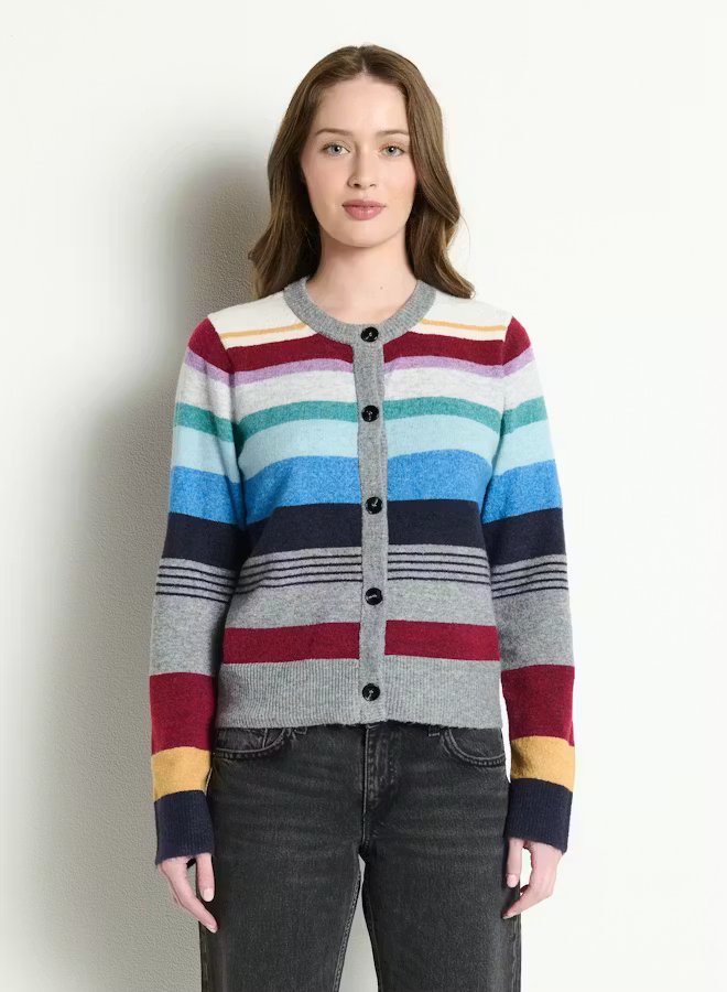 IRENE CREW NECK LONG SLEEVE CARDIGAN