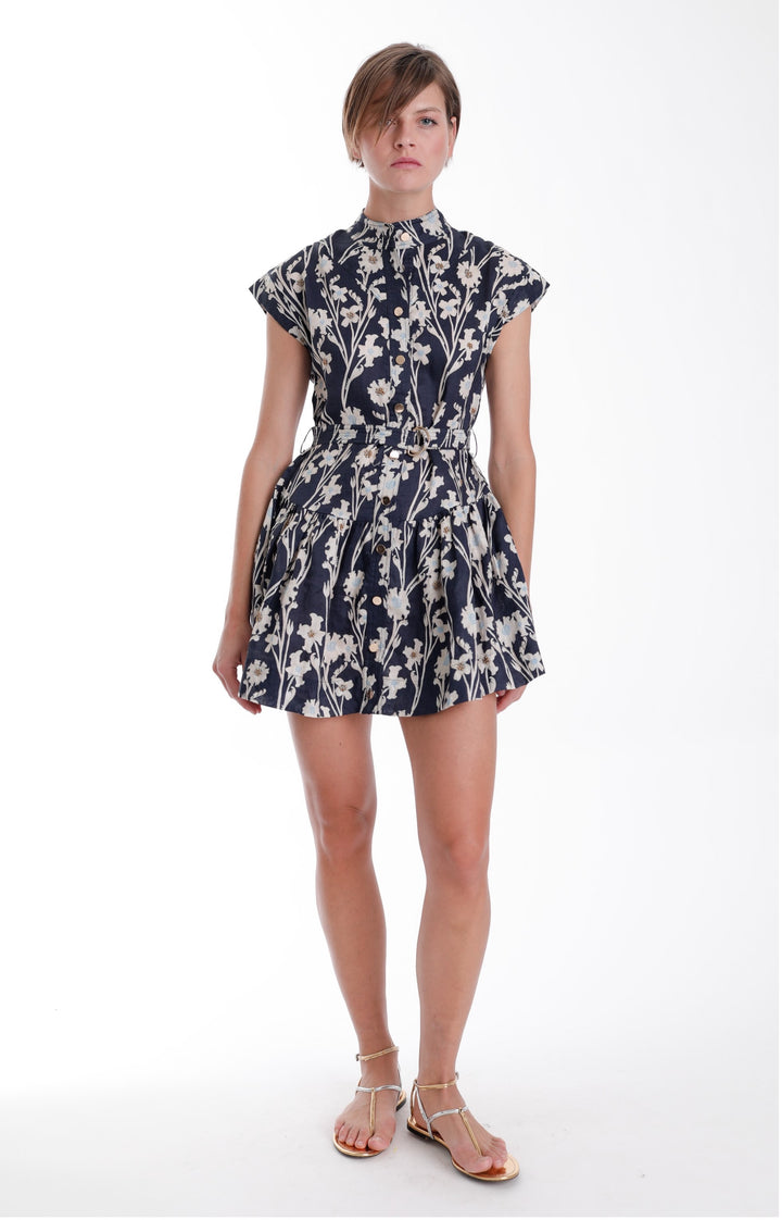 ZELLE EMBROIDERED MINI DRESS