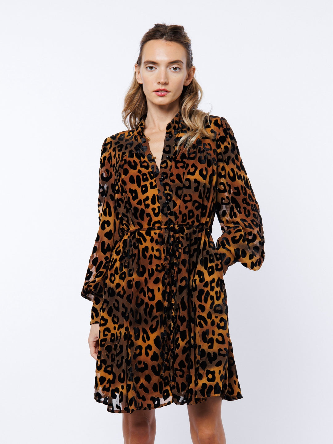 SUXIE ANIMAL BURNOUT MINI DRESS