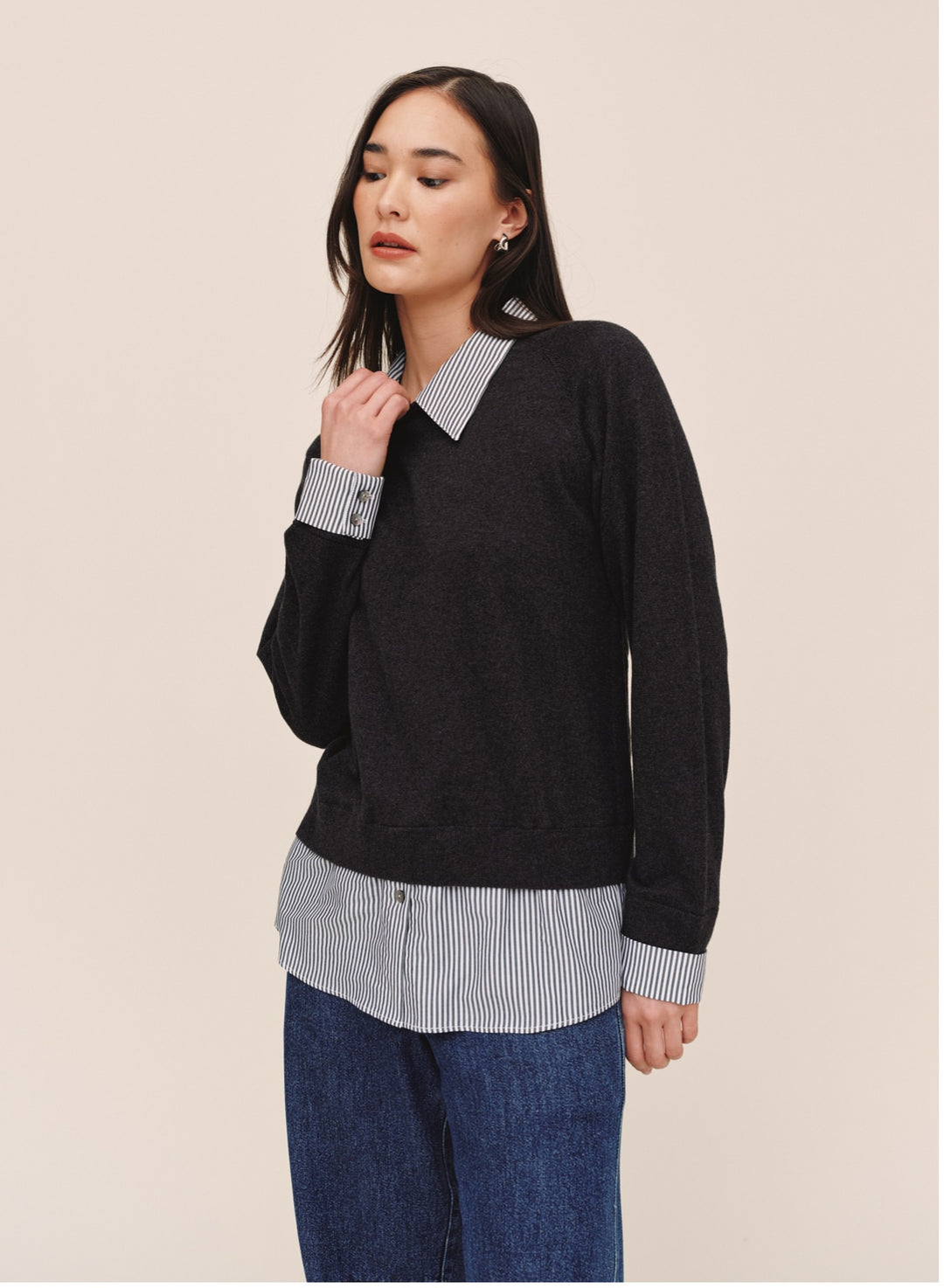 MIXED LAYERED SWEATER