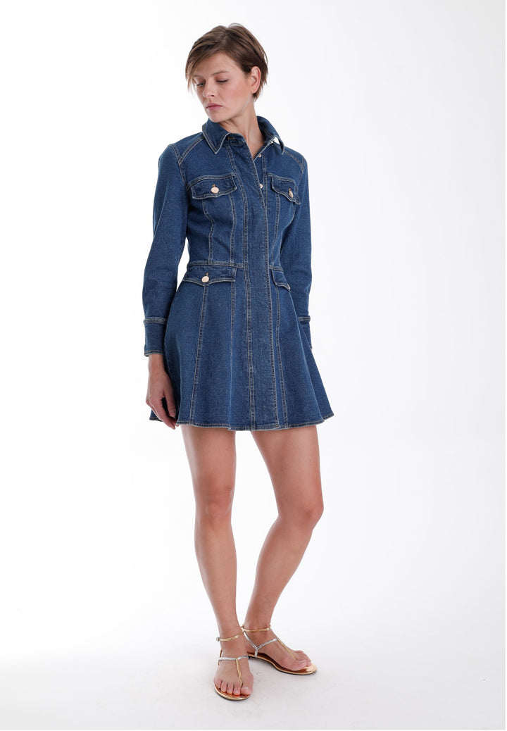 DANIELA DENIM MINI DRESS