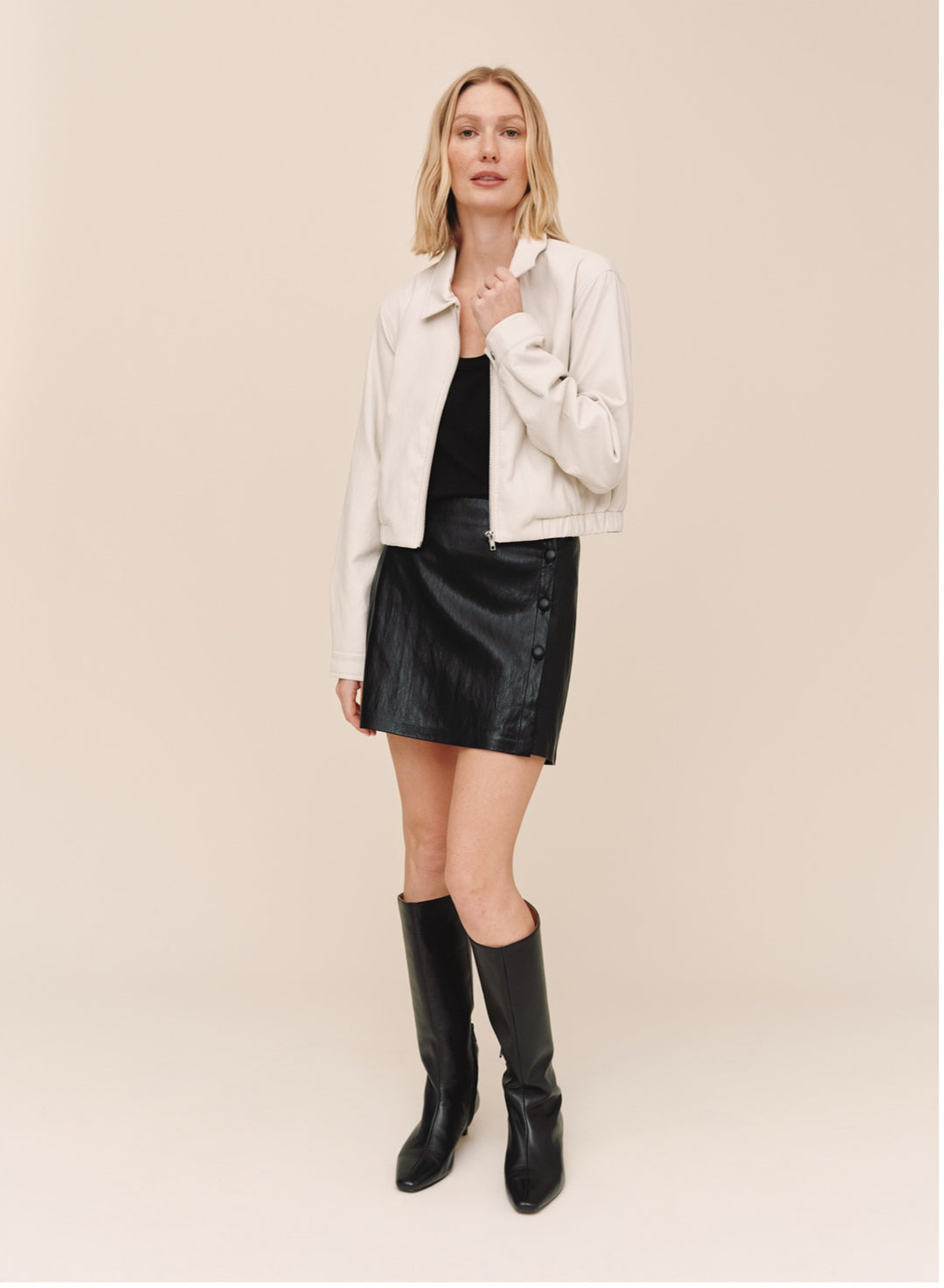 CROP BOMBER JACKET